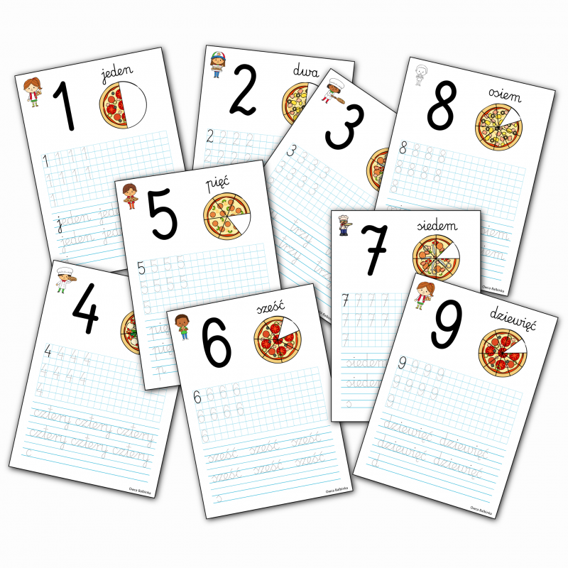 Dzień pizzy- cyfry 1-10