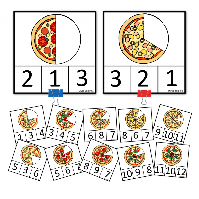 Dzień pizzy- klamerki i figury