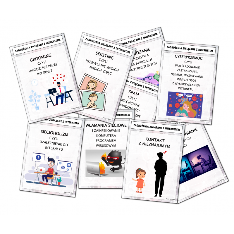 Zagrożenia w Internecie- karty demonstracyjne