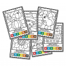 Dzień guzika - Pokoloruj według kodu