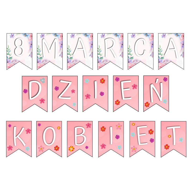 Dzień Kobiet- girlandy