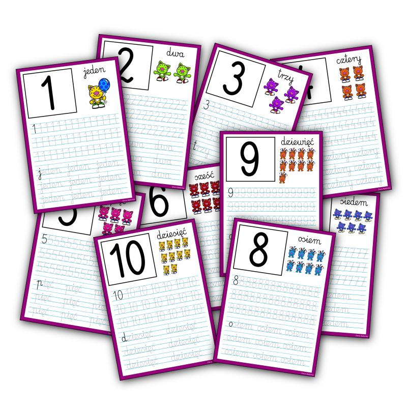 Dzień kota- cyfry 1-10