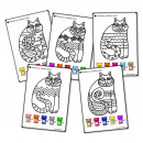 Dzień kota- Pokoloruj według kodu