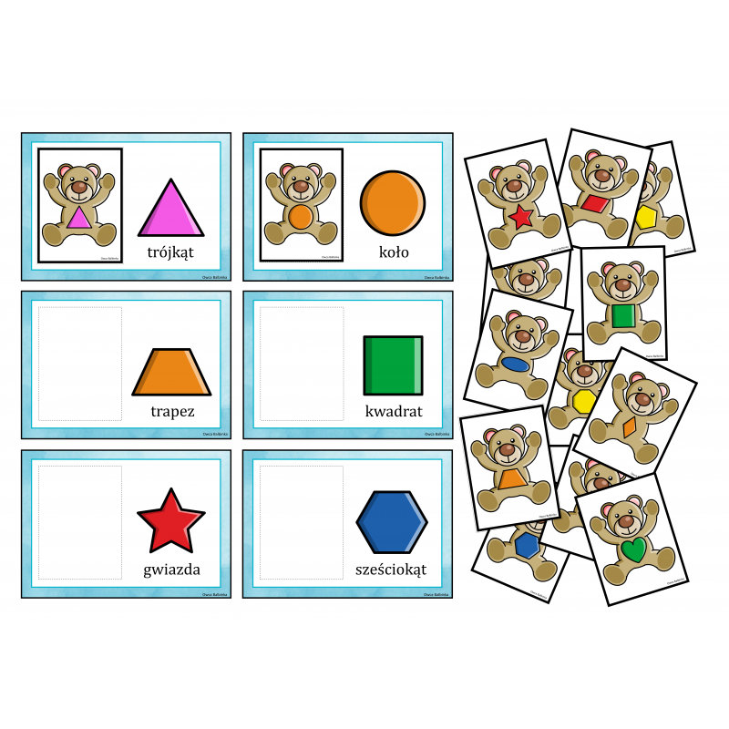Dzień misia- dopasuj figury