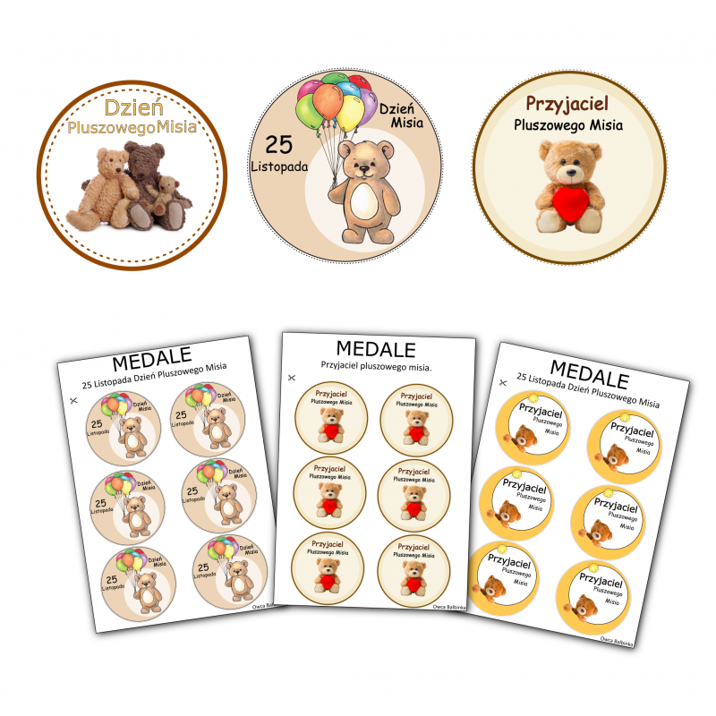 Dzień misia- odznaki