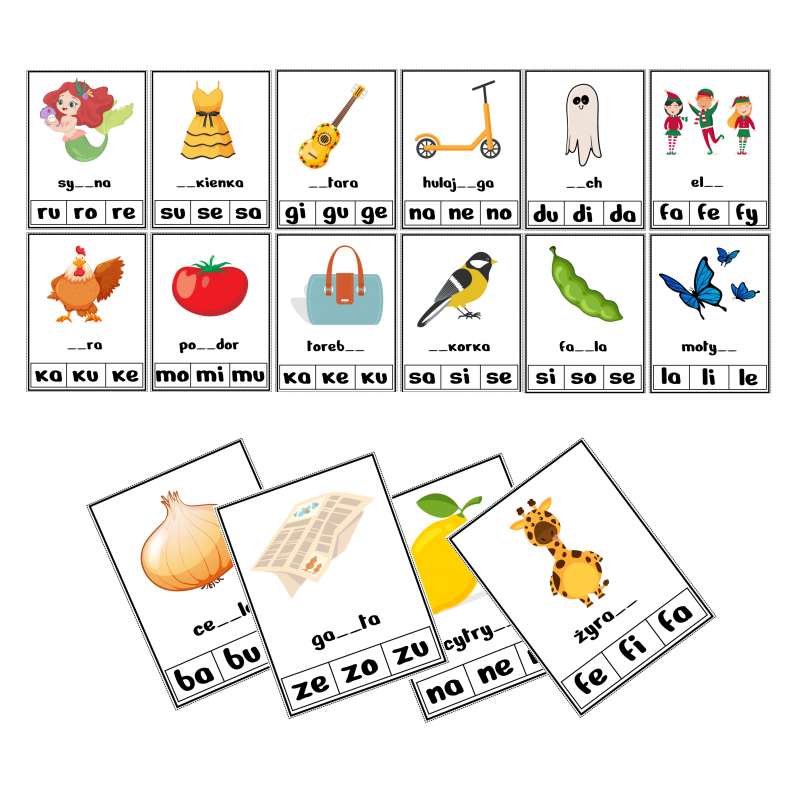 Klamerki - Znajdź właściwą sylabę