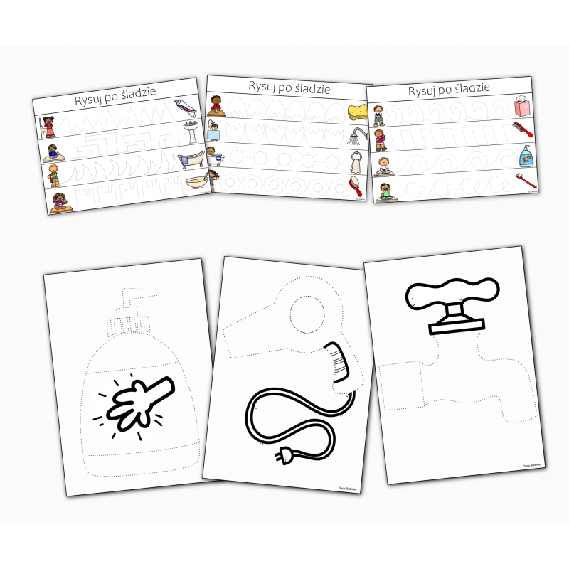 Higiena- rysuj po śladzie