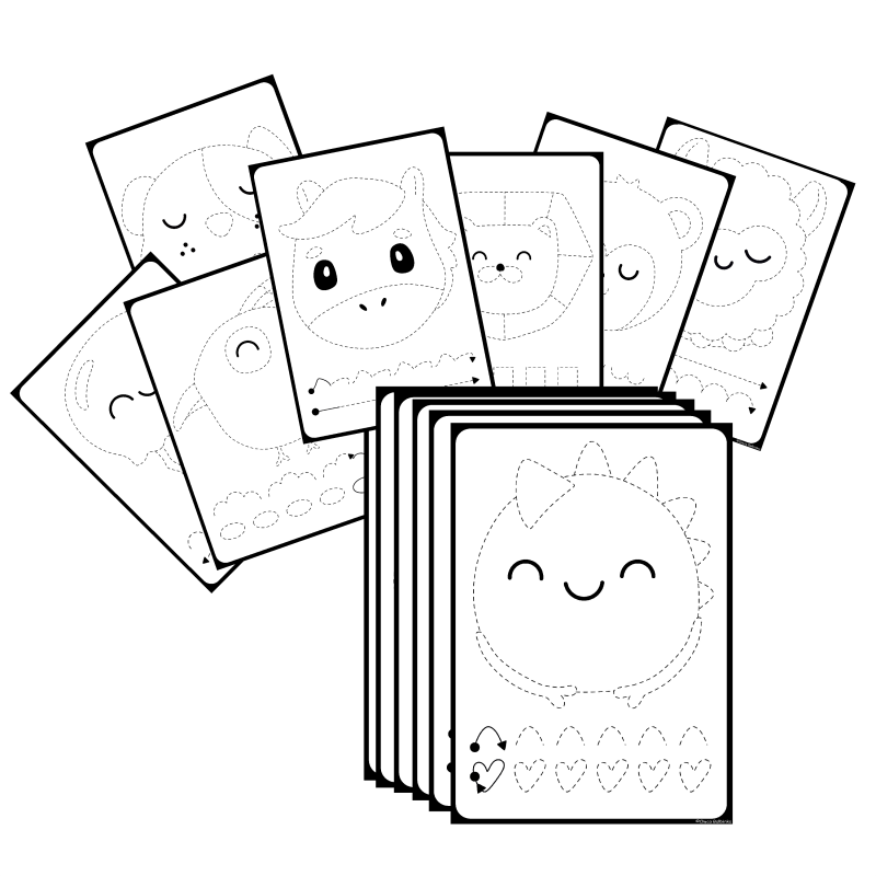 Zwierzęta - Rysuj po śladzie