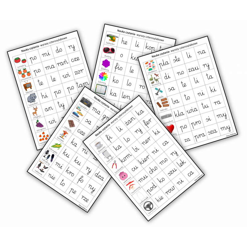 Nauka czytania- wyrazy czterosylabowe