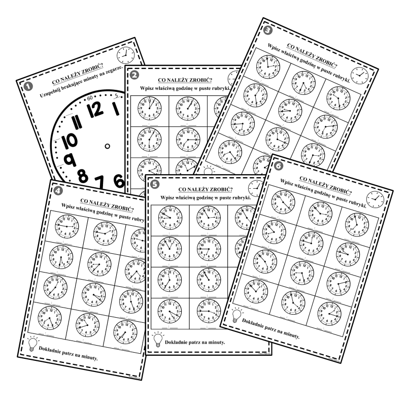 Zegary - Wpisz własciwą godzinę