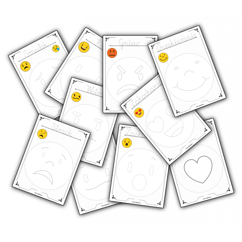 Emocje- Rysuj po śladzie