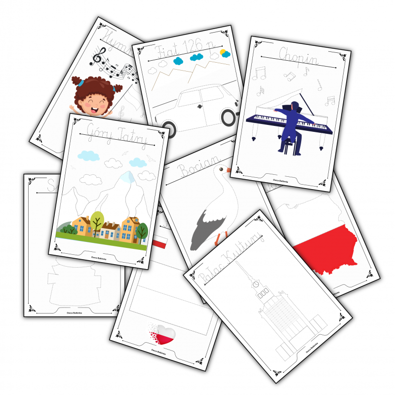 Polska- Rysuj po śladzie