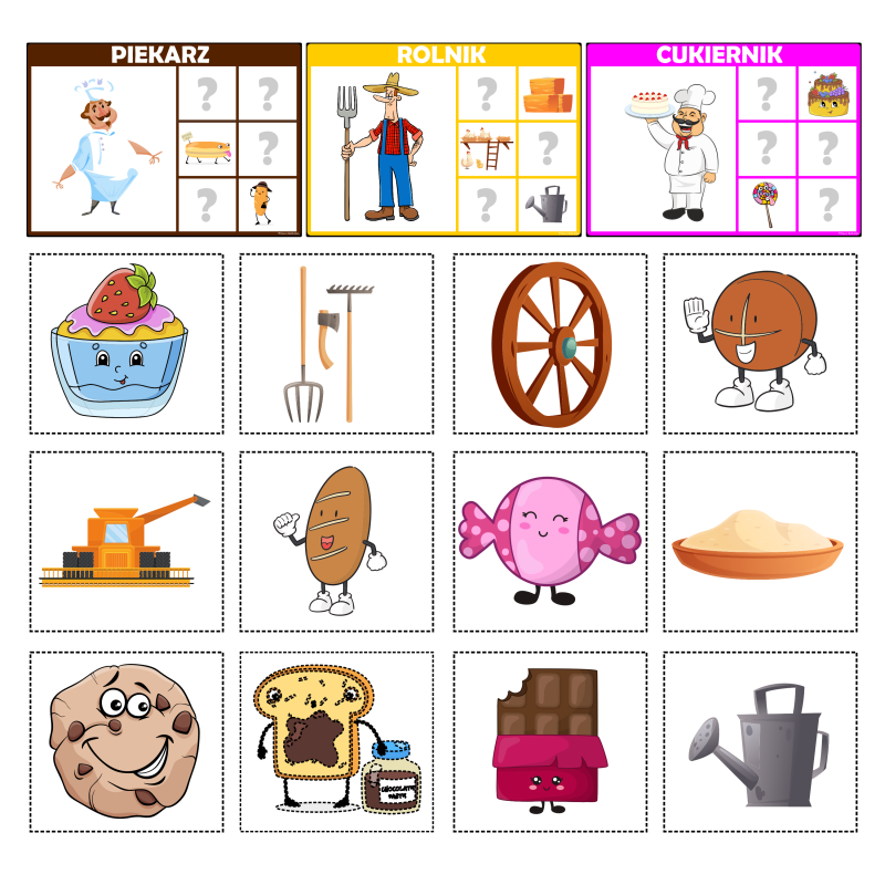 Piekarze i cukiernicy - Układanki
