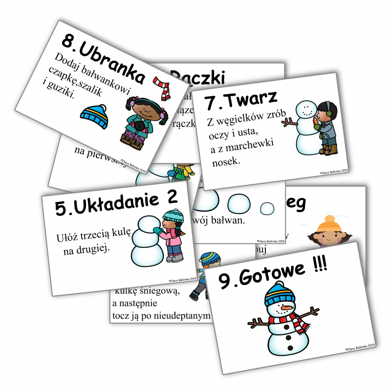 Zima - Lepienie bałwana