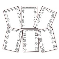 Zwierzęta domowe- Znajdź drugą połowę obrazka