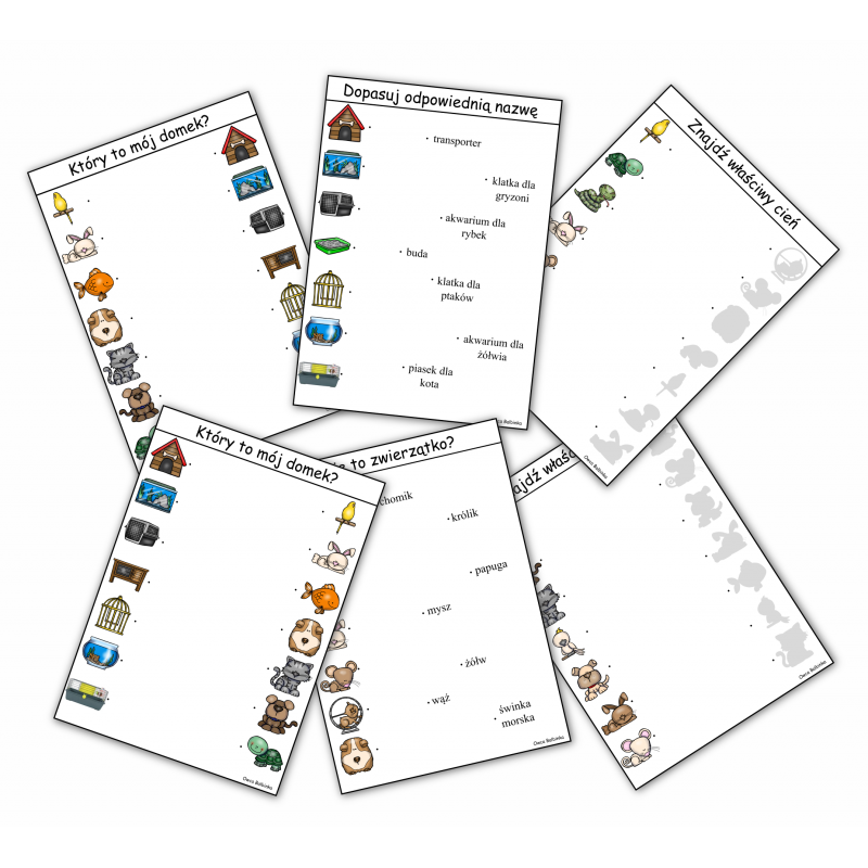 Zwierzęta domowe- Łamigłówki i zadania