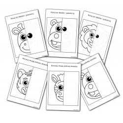 Zwierzęta egzotyczne- Rysuj po śladzie