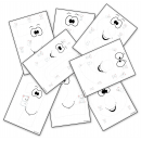 Cyfry z misiami- Rysuj po śladzie