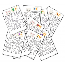 Znajdź cyfrę i pokoloruj