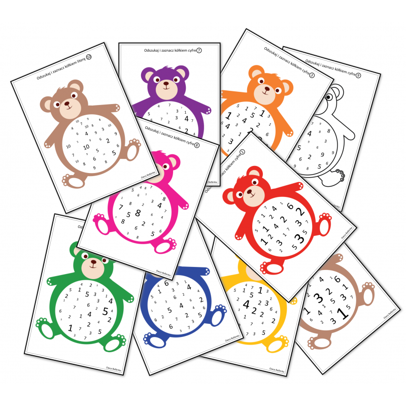 Znajdź cyfrę- Misie