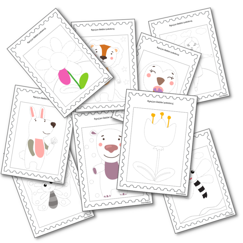 Dzień listonosza- rysuj po śladzie