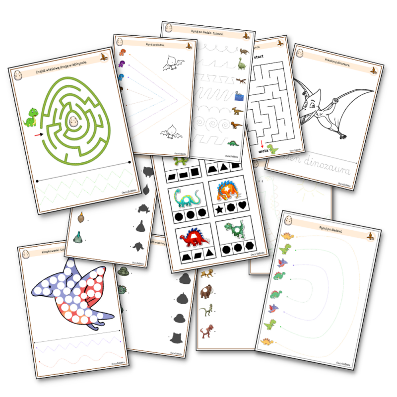 Dzień dinozaura- łamigłówki