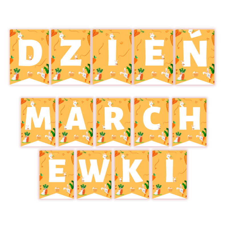 Dzień marchewki- girlandy