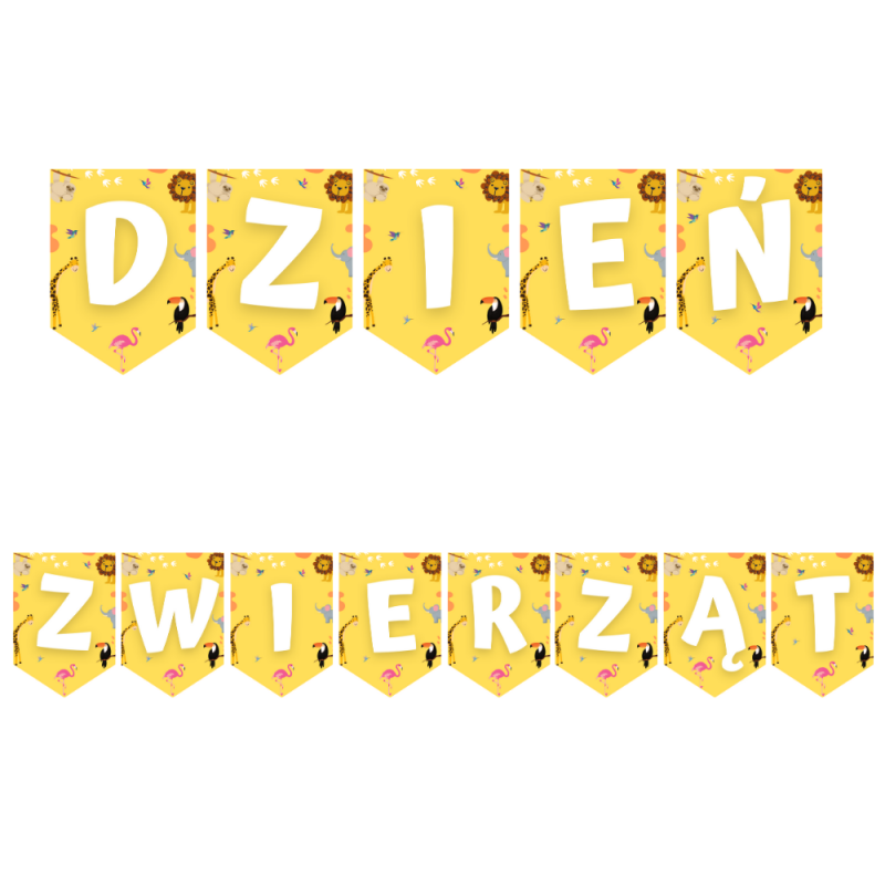 Zwierzęta egzotyczne- girlandy