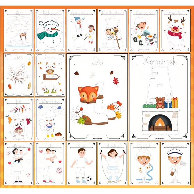 Zestaw RYSUJ PO ŚLADZIE