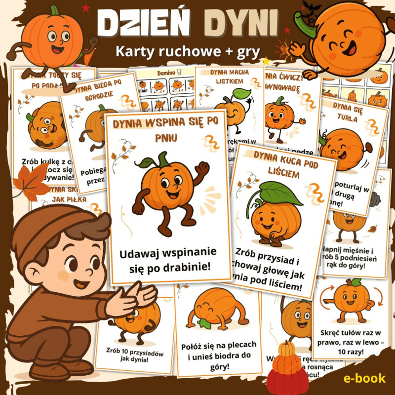 DZIEŃ DYNI - karty ruchowe + gry