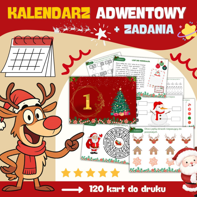 KALENDARZ ADWENTOWY z zadaniami