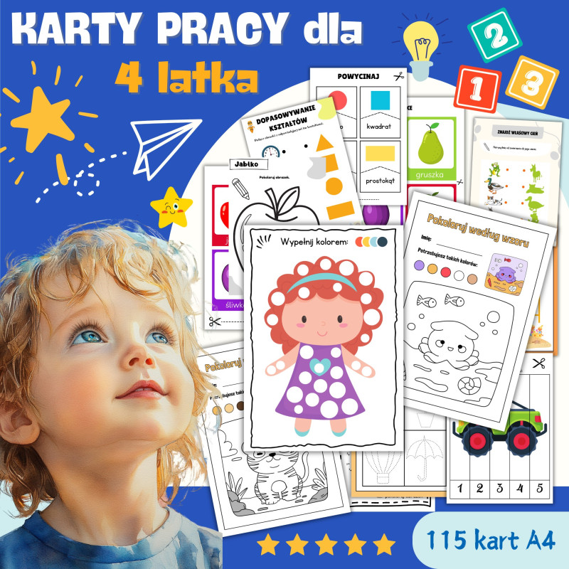 KARTY PRACY dla 4 latka